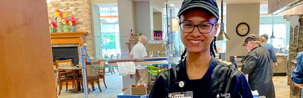 dining worker in a kitchen